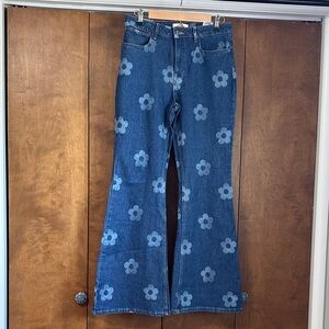 Wrangler Daisy Print Flare Jeans